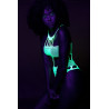 Ouch! Glow Body à encolure grecque Vert Fluo